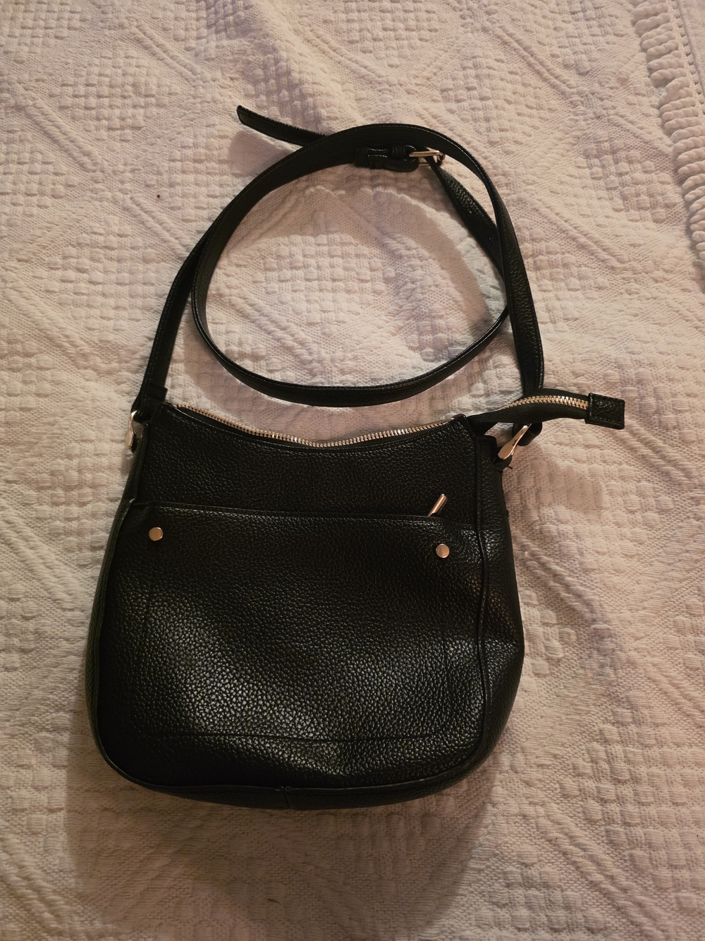 A New Day Black Pebbled Crossbody Bag - Classic Women's Shoulder Bag
